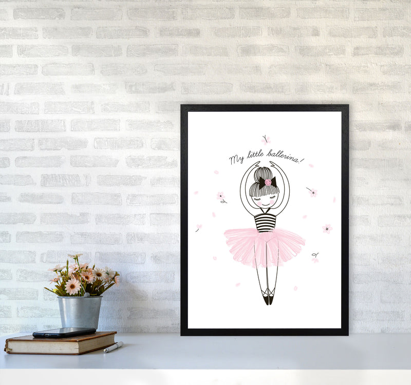 My Little Ballerina Framed Nursey Wall Art Print A2 White Frame