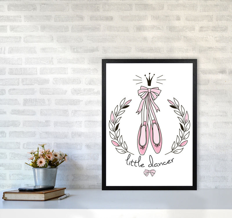 Little Dancer Shoes Framed Nursey Wall Art Print A2 White Frame
