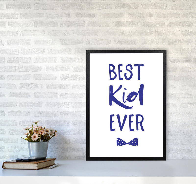 Best Kid Ever Navy Framed Nursey Wall Art Print A2 White Frame