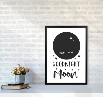 Goodnight Moon Black Framed Nursey Wall Art Print A2 White Frame
