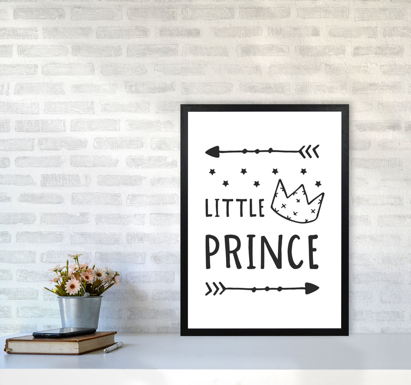 Little Prince Black Framed Nursey Wall Art Print A2 White Frame