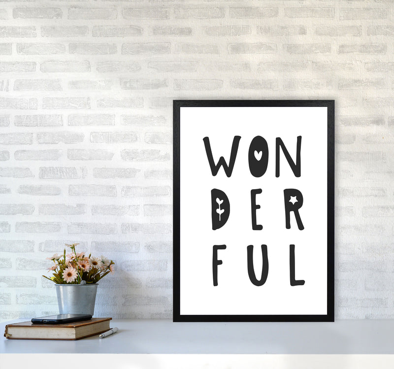 Wonderful Black Framed Nursey Wall Art Print A2 White Frame