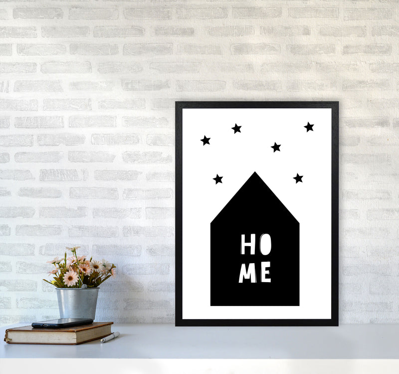 Home Scandi Framed Typography Wall Art Print A2 White Frame