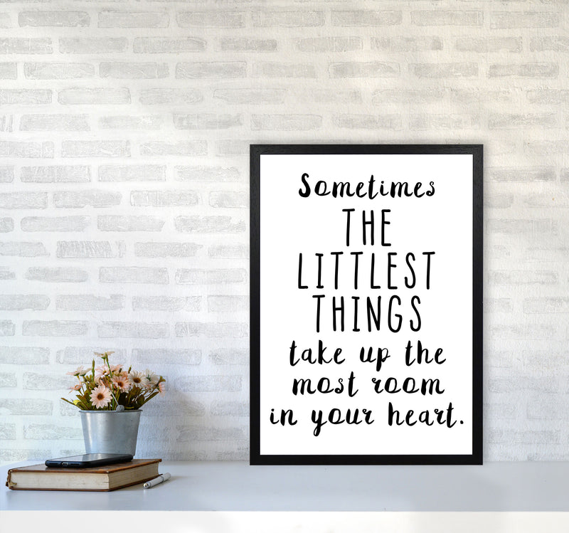 The Littlest Things Black Modern Print A2 White Frame