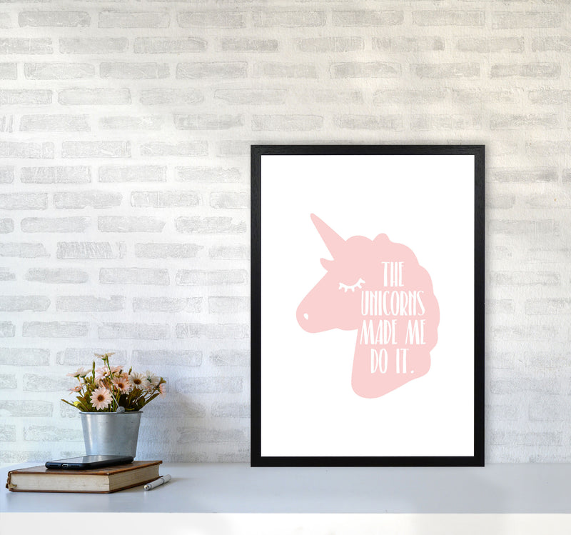 The Unicorns Made Me Do It Framed Nursey Wall Art Print A2 White Frame