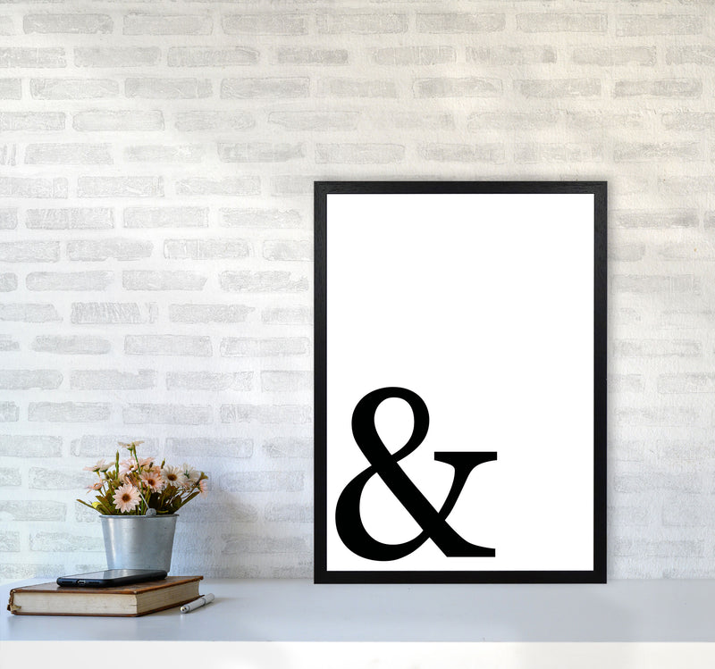 Ampersand Framed Typography Wall Art Print A2 White Frame