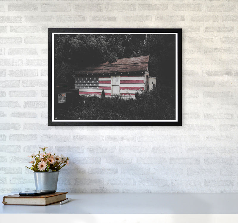 USA Hut Modern Print A2 White Frame