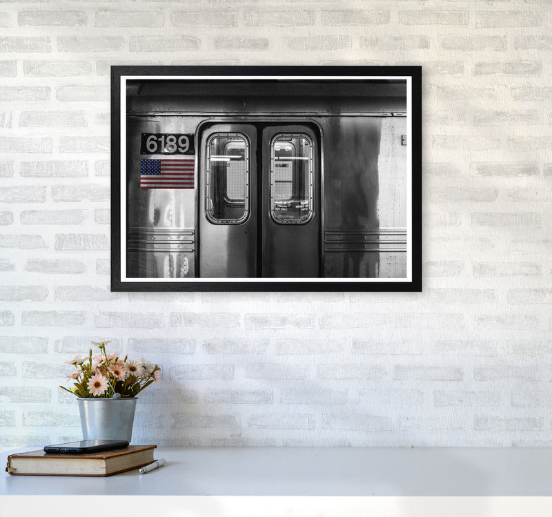 Vintage USA Subway Modern Print A2 White Frame
