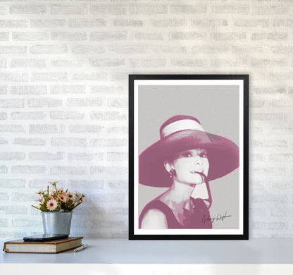Audrey Hepburn Vintage Modern Print A2 White Frame