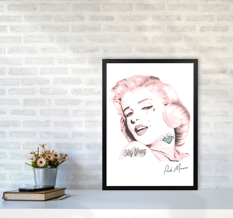Pink Punk Monroe Modern Print A2 White Frame