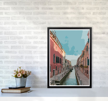 Venice Portrait 2 Modern Print A2 White Frame