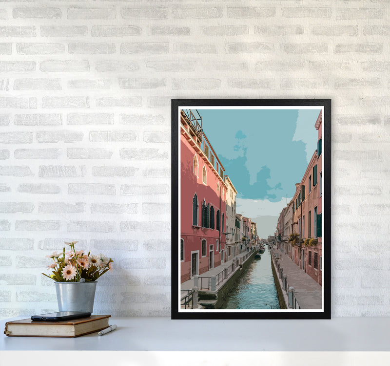 Venice Portrait 2 Modern Print A2 White Frame