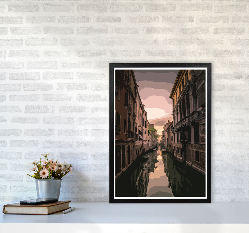 Venice Portrait 3 Modern Print A2 White Frame