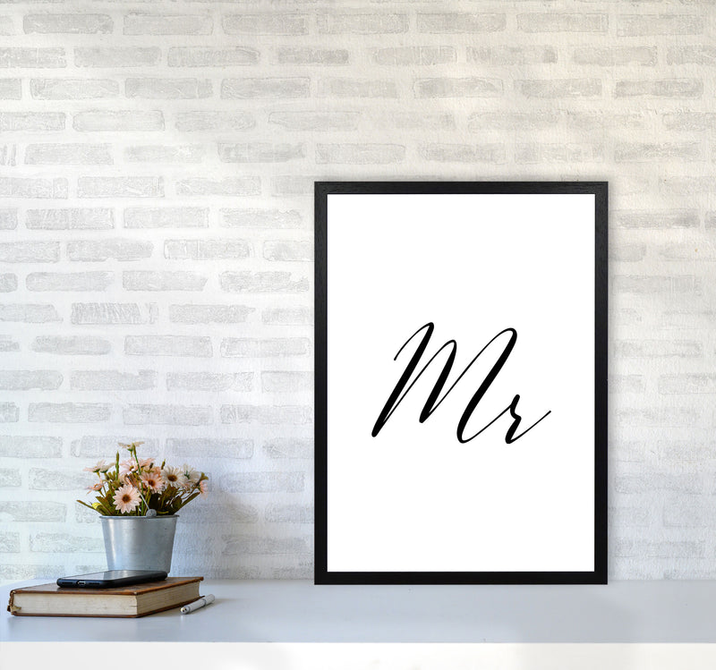 Mr Framed Typography Wall Art Print A2 White Frame