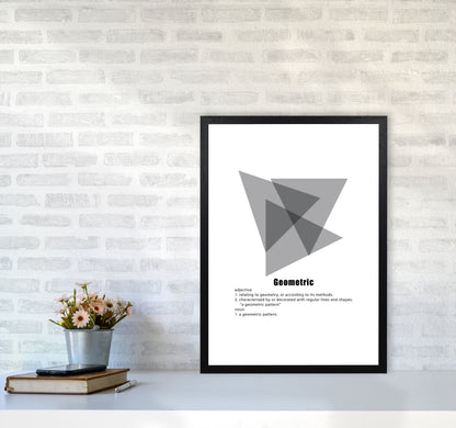 Geometric Meaning 5 Modern Print A2 White Frame