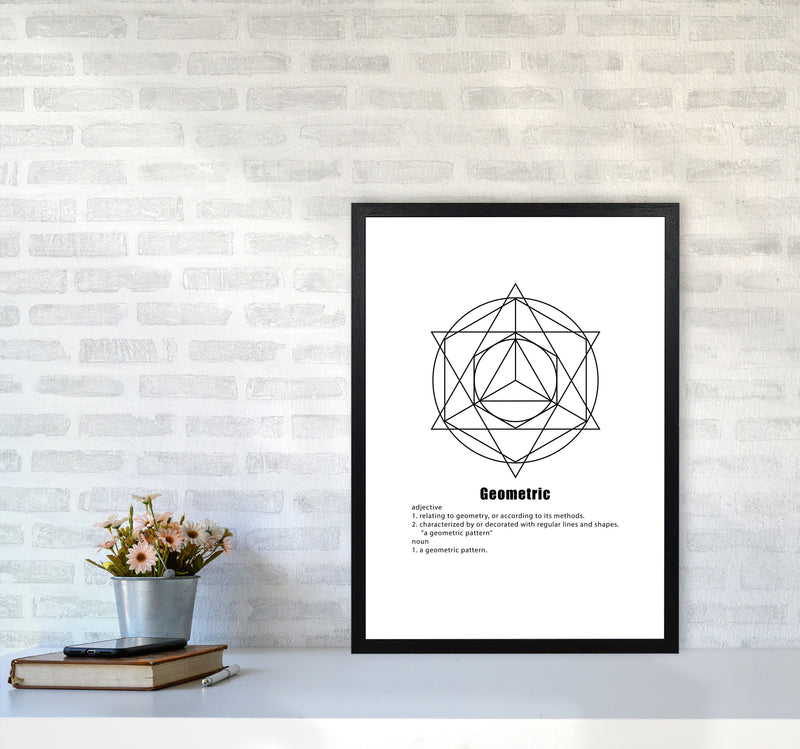 Geometric Meaning 6 Modern Print A2 White Frame