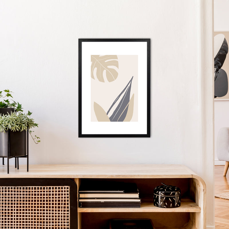 Mila Plant Leaf N21  Art Print by Pixy Paper A2 White Frame