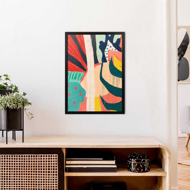 Painted Abstract Shapes  Art Print by Pixy Paper A2 White Frame