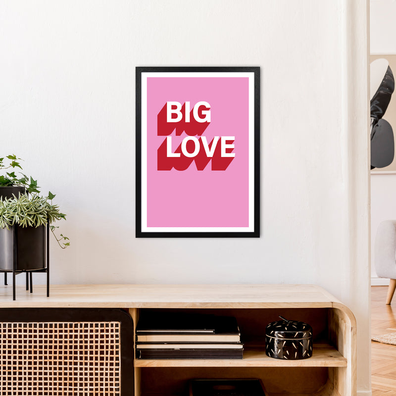 Big Love Shadow  Art Print by Pixy Paper A2 White Frame