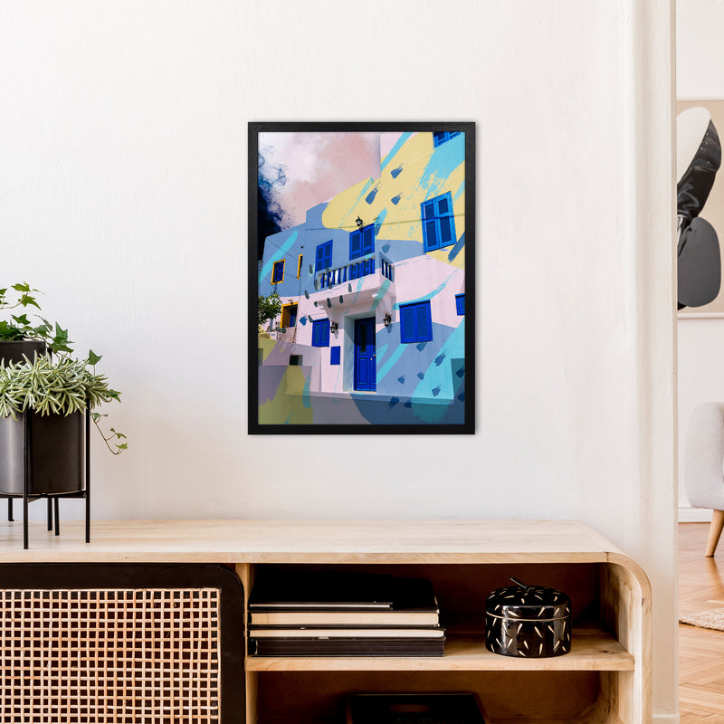 Buliding Pop  Art Print by Pixy Paper A2 White Frame