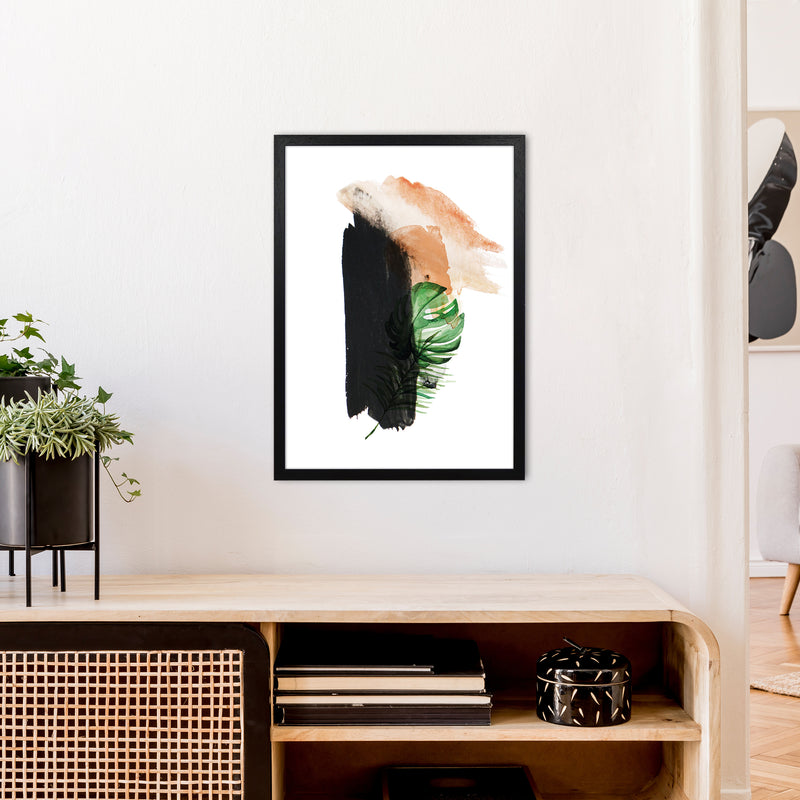 Exotic Abstract Strokes  Art Print by Pixy Paper A2 White Frame