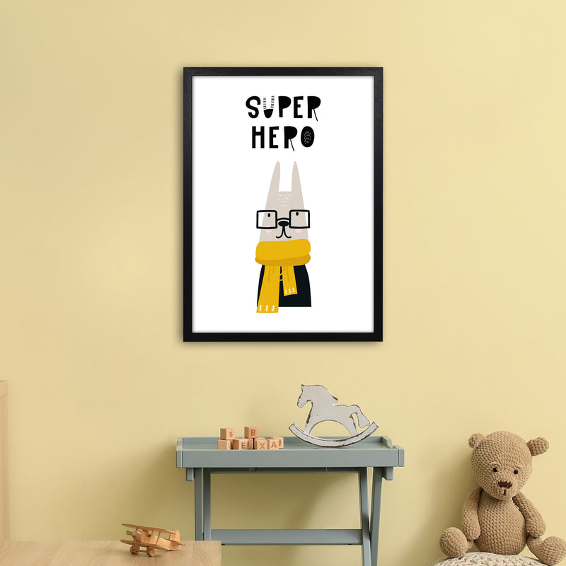 Super Hero Animal Pop  Art Print by Pixy Paper A2 White Frame