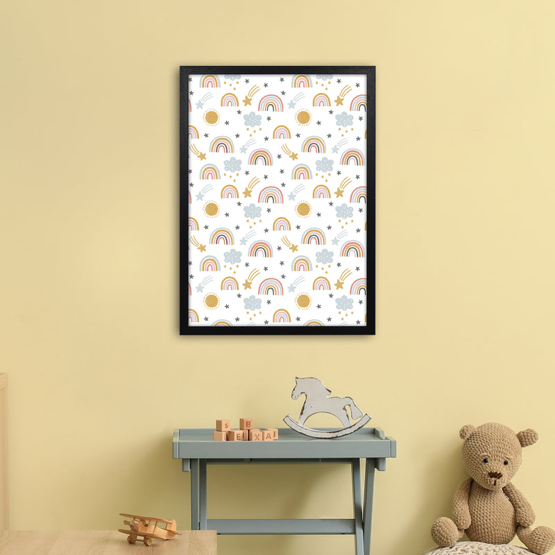 Rainbow Pattern  Art Print by Pixy Paper A2 White Frame