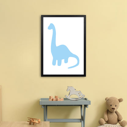 Brach Light Blue  Art Print by Pixy Paper A2 White Frame