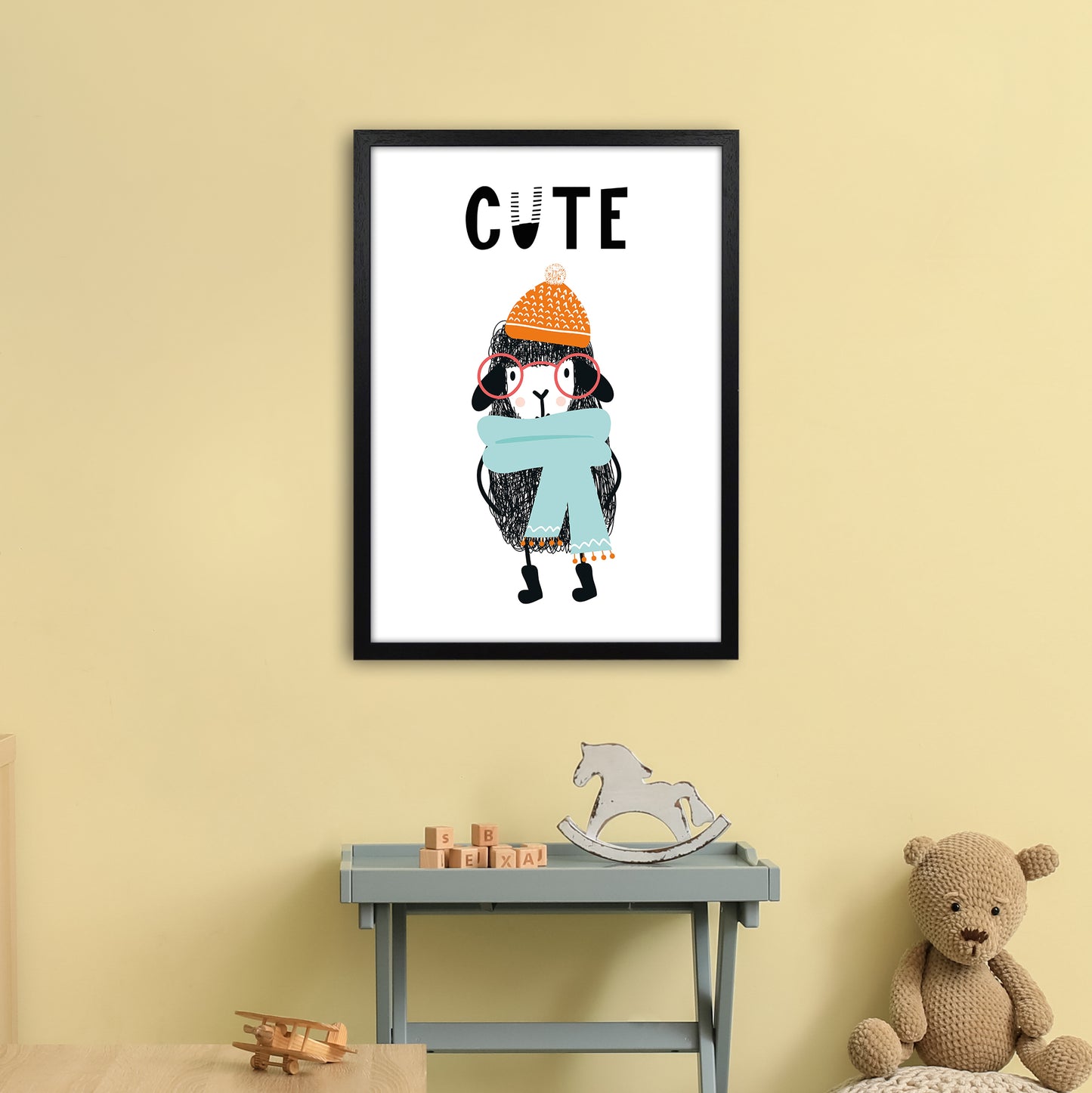 Cute Animal Pop  Art Print by Pixy Paper A2 White Frame