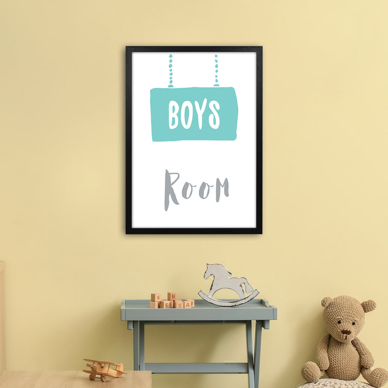 Boys Room Mint  Art Print by Pixy Paper A2 White Frame