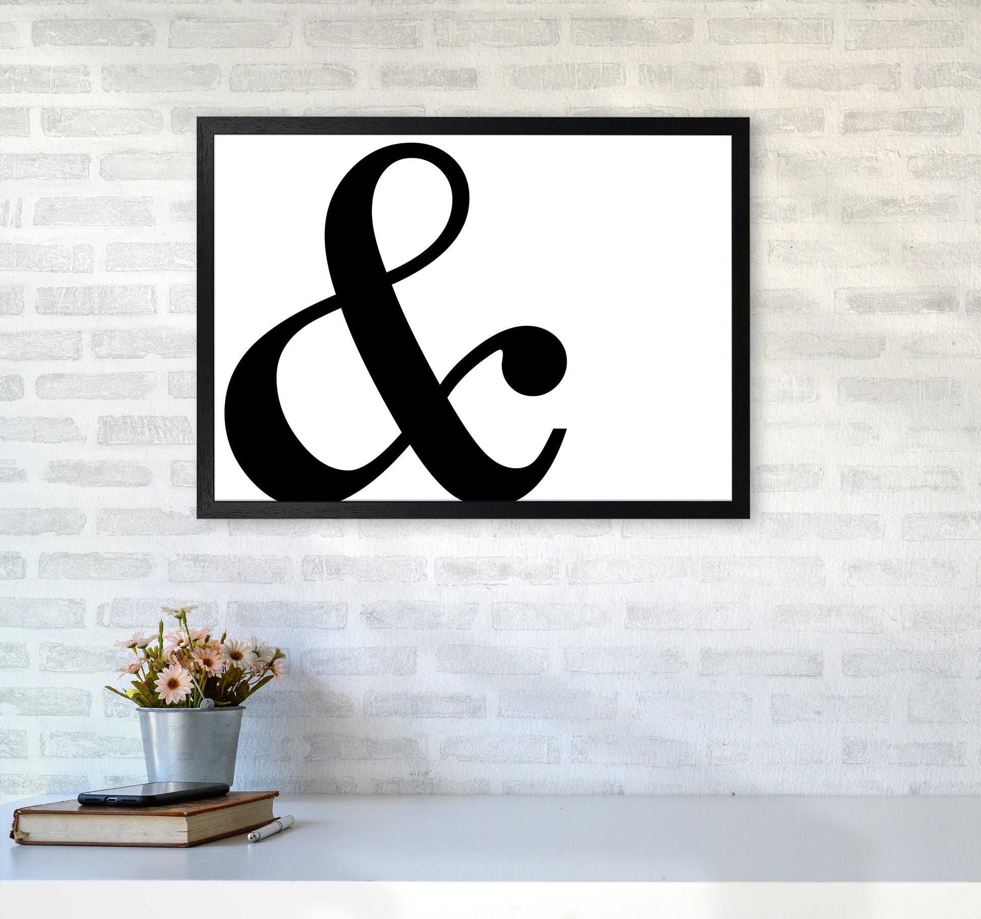 & Landscape  Art Print by Pixy Paper A2 White Frame