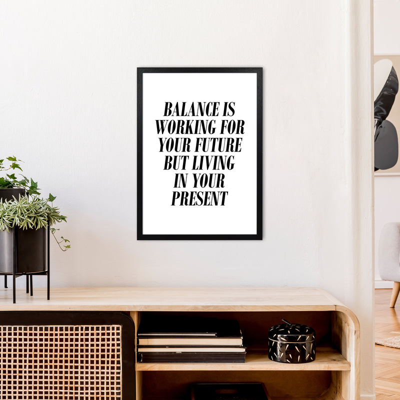 Balance Is  Art Print by Pixy Paper A2 White Frame