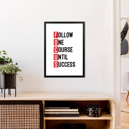 Focus Red  Art Print by Pixy Paper A2 White Frame