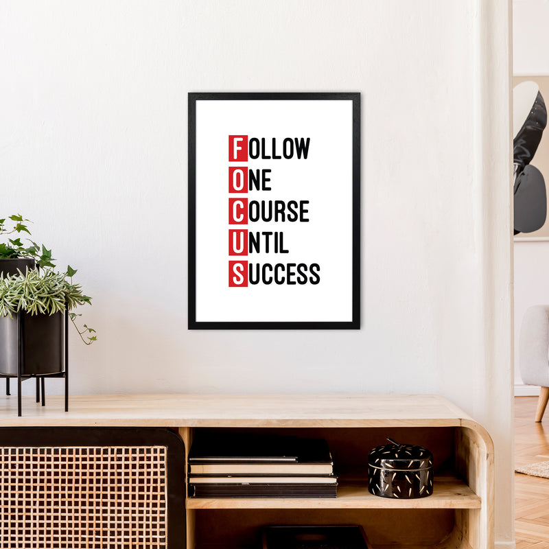 Focus Red  Art Print by Pixy Paper A2 White Frame
