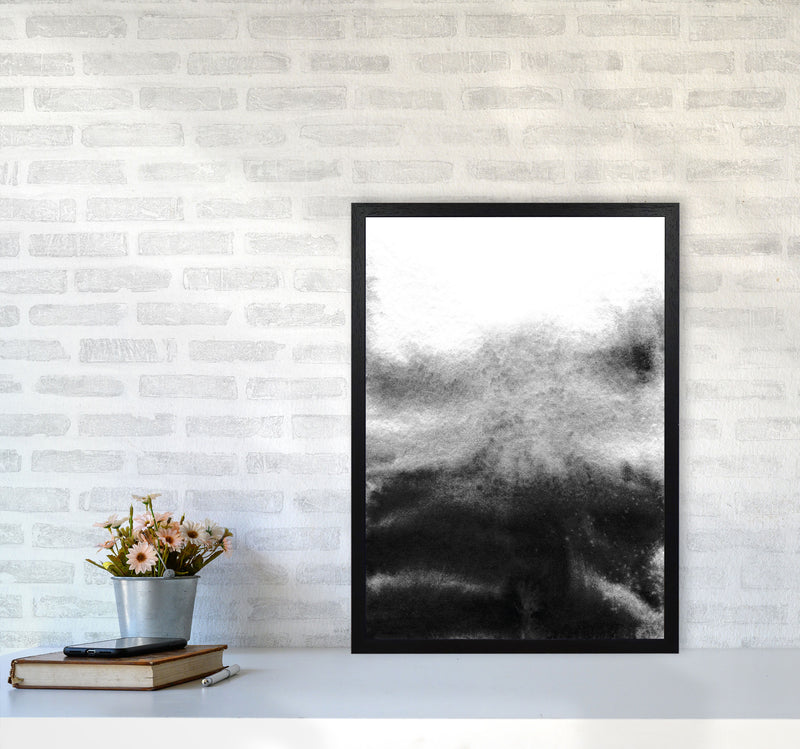 Majestic Monochrome Watercolour 19 Art Print by Pixy Paper A2 White Frame