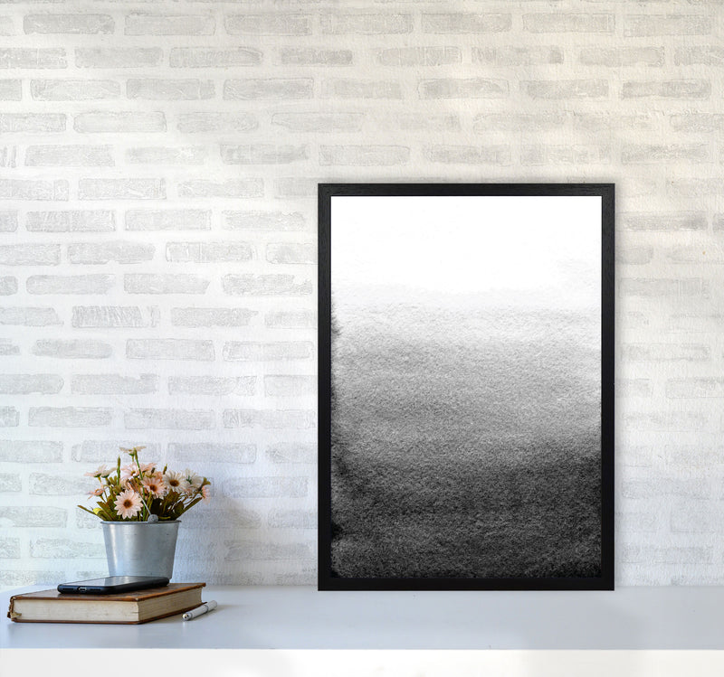 Majestic Monochrome Watercolour 13 Art Print by Pixy Paper A2 White Frame
