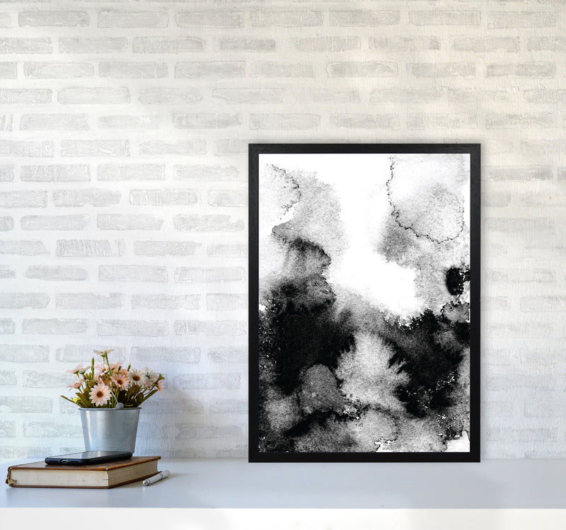 Majestic Monochrome Watercolour 12 Art Print by Pixy Paper A2 White Frame