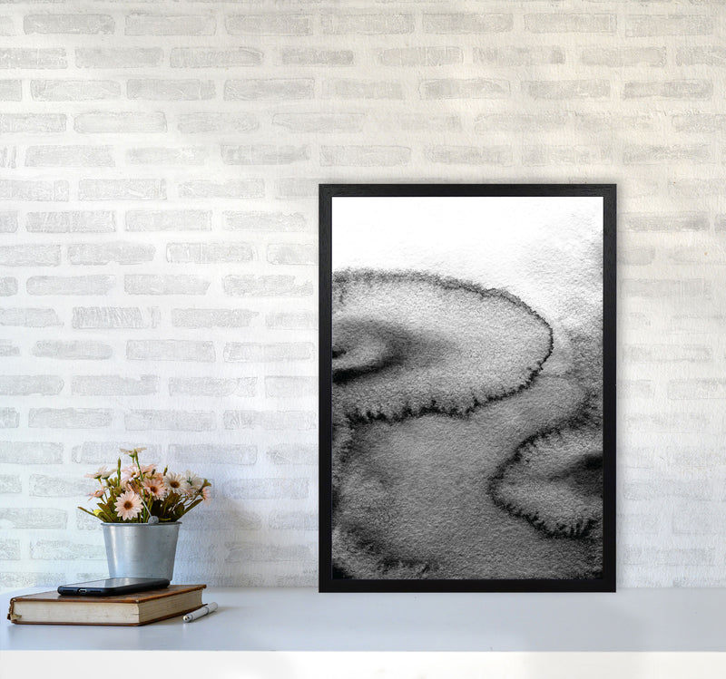 Majestic Monochrome Watercolour 15 Art Print by Pixy Paper A2 White Frame