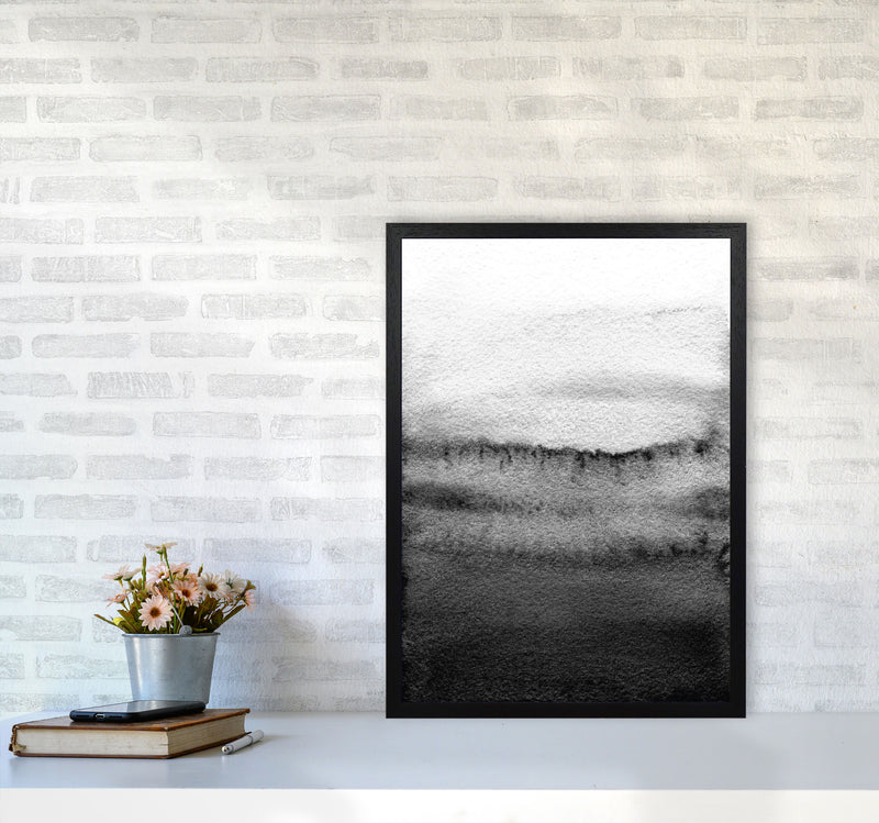 Majestic Monochrome Watercolour 18 Art Print by Pixy Paper A2 White Frame