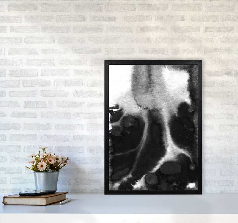 Majestic Monochrome Watercolour 20 Art Print by Pixy Paper A2 White Frame