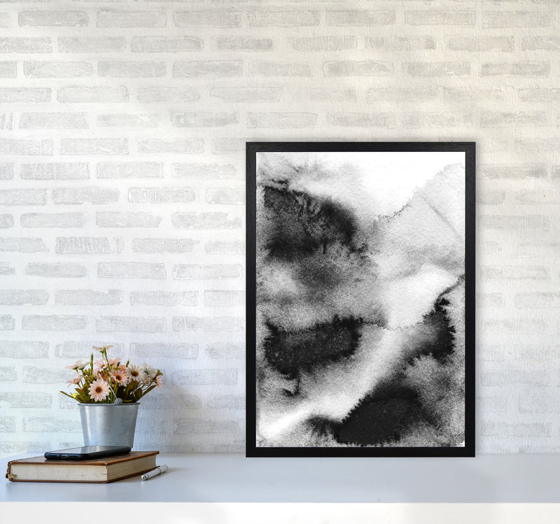 Majestic Monochrome Watercolour 03 Art Print by Pixy Paper A2 White Frame