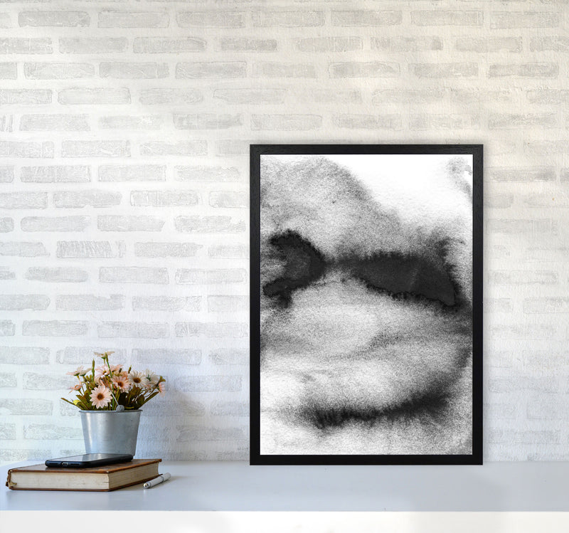 Majestic Monochrome Watercolour 08 Art Print by Pixy Paper A2 White Frame