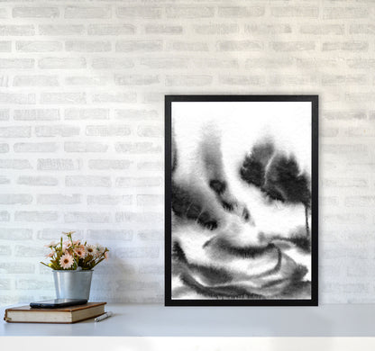 Majestic Monochrome Watercolour 06 Art Print by Pixy Paper A2 White Frame