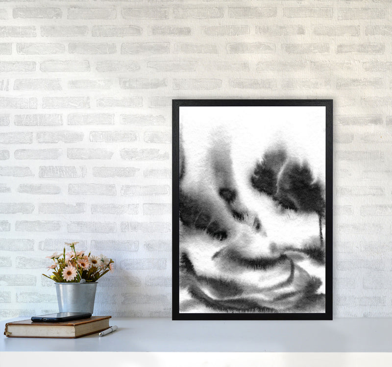 Majestic Monochrome Watercolour 06 Art Print by Pixy Paper A2 White Frame