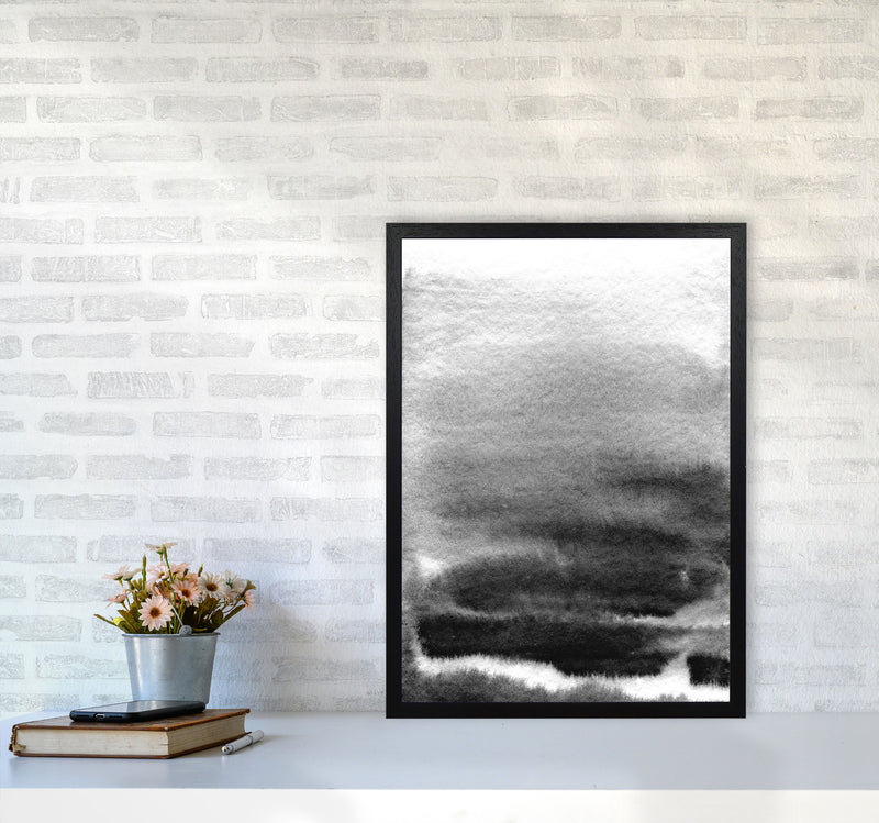 Majestic Monochrome Watercolour 02 Art Print by Pixy Paper A2 White Frame