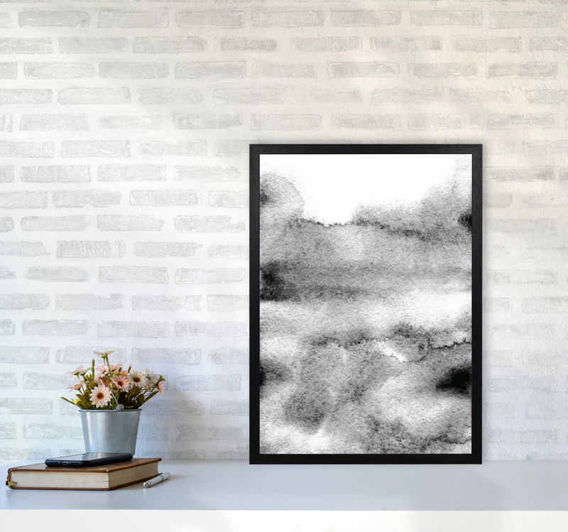 Majestic Monochrome Watercolour 04 Art Print by Pixy Paper A2 White Frame