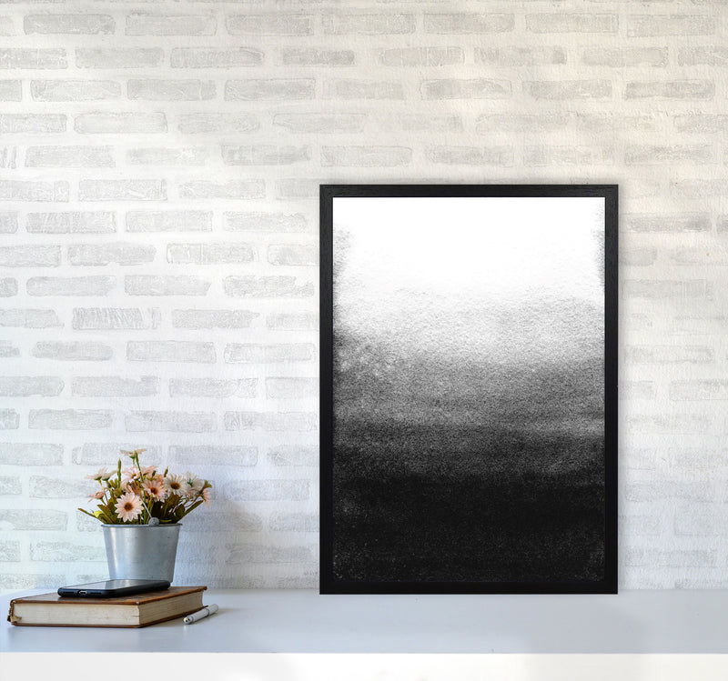 Majestic Monochrome Watercolour 07 Art Print by Pixy Paper A2 White Frame