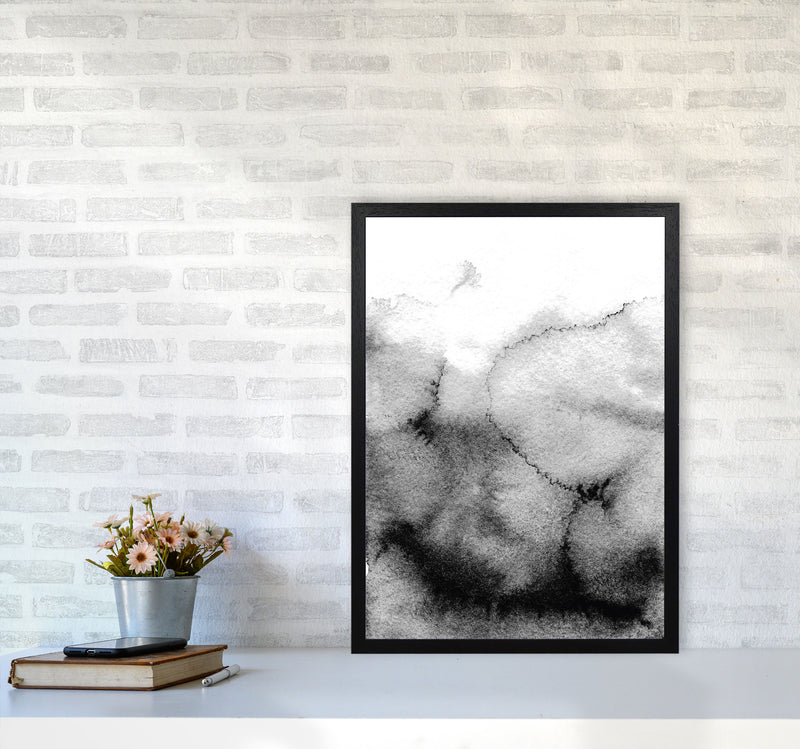Majestic Monochrome Watercolour 09 Art Print by Pixy Paper A2 White Frame