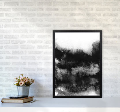 Majestic Monochrome Watercolour 05 Art Print by Pixy Paper A2 White Frame