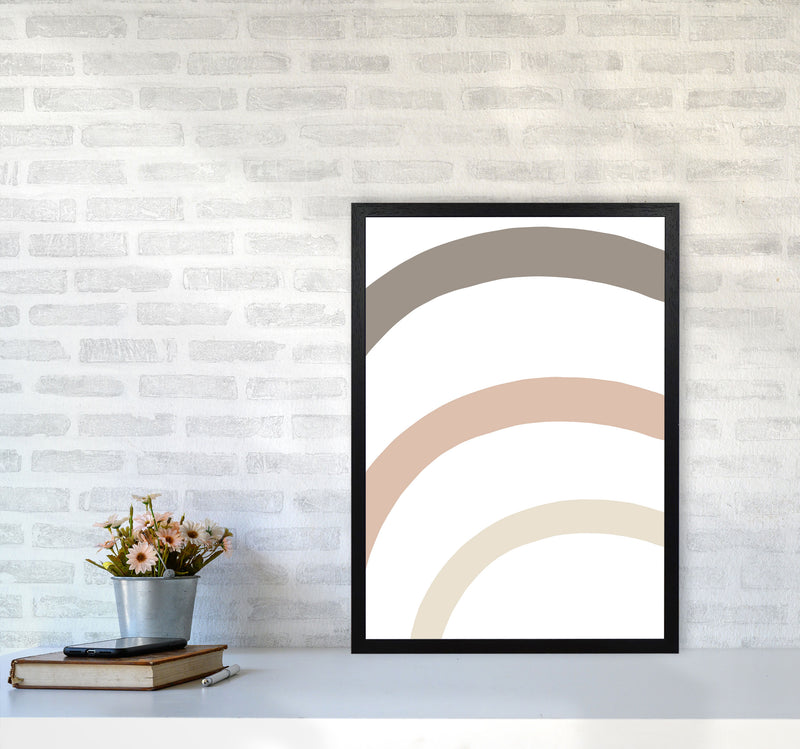 Inspired Rainbow Stripes Art Print by Pixy Paper A2 White Frame
